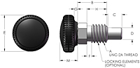 K4 Spring Loaded Plunger Pin Line Drawing